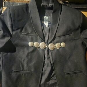 Marachi suit jacket pants Decorative Coin Closure size 40